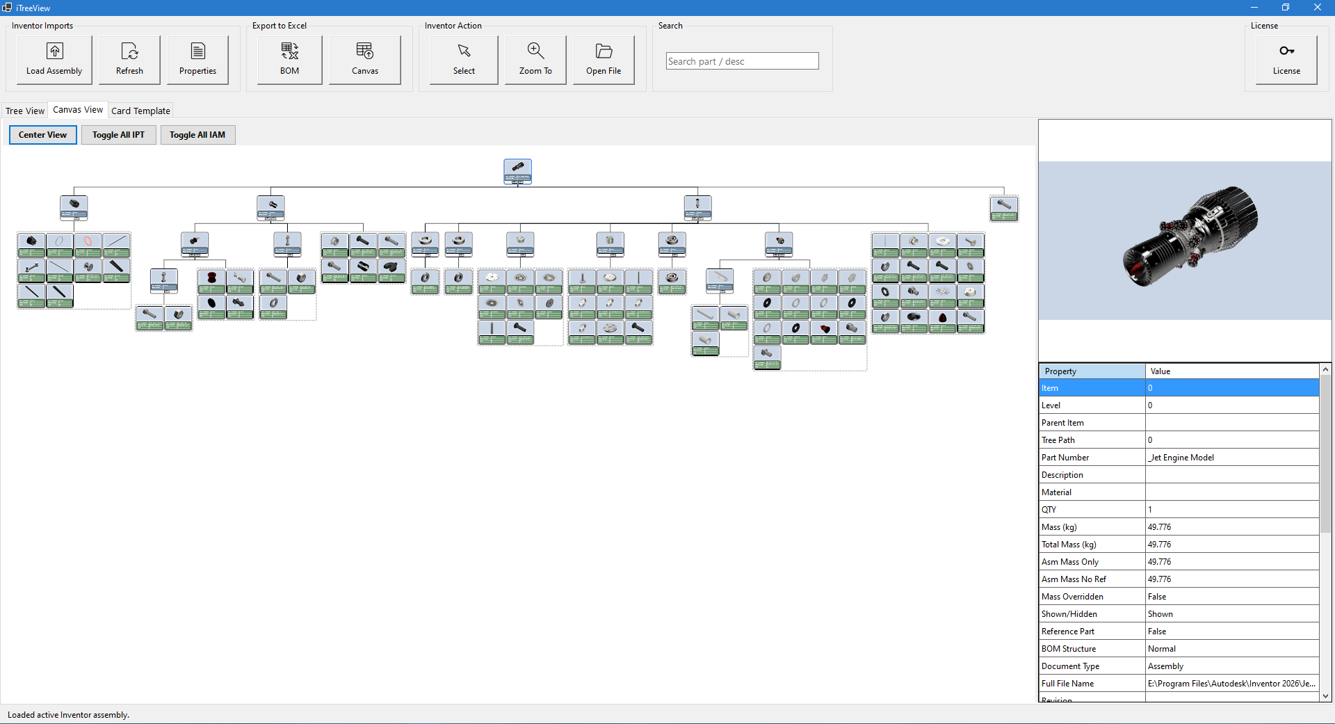 Canvas visualization